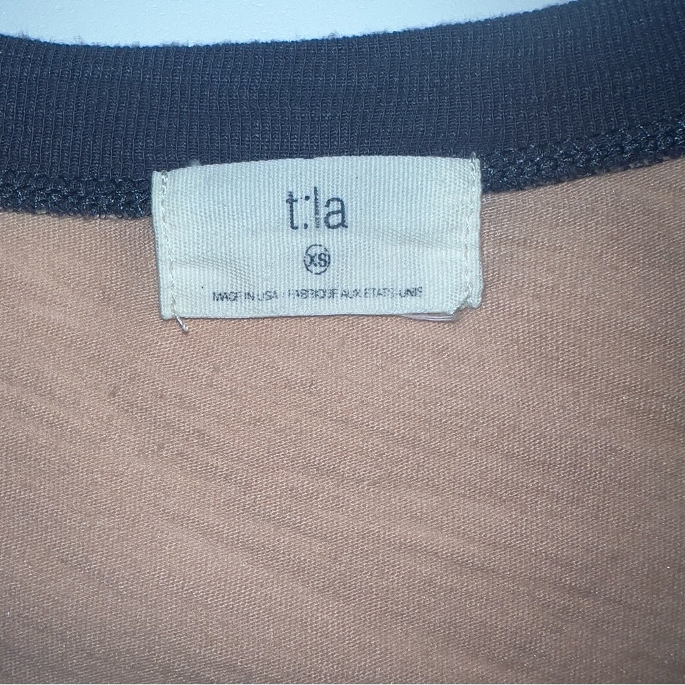 t.la Anthropologie Nude Pink Scoop Neck Top Sz XS - Picture 3 of 10